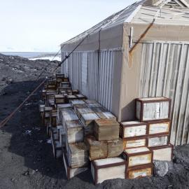2017-18 Shackleton's 'Nimrod' hut, exterior, South-east corner