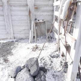 2017-18 Shackleton's 'Nimrod' hut, exterior, area adjacent to Latrine