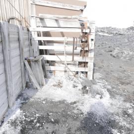 2017-18 Shackleton's 'Nimrod' hut, exterior, area adjacent to Latrine