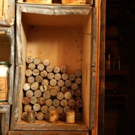 2017-18 Shackleton's 'Nimrod' hut, interior, food tins