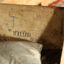 2017-18 Shackleton's 'Nimrod' hut, interior, timber headboard