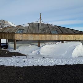 2017-18 Scott's 'Discovery' hut, exterior, North elevation