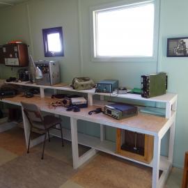 2017-18 Hillary's TAE/IGY hut, interior, Radio Room artefacts