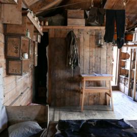 2017-18 Shackleton's 'Nimrod' hut, interior, Shackleton's Room entrance
