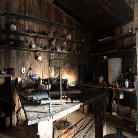 2017-18 Scott's 'Terra Nova' hut, interior, Physical Laboratory