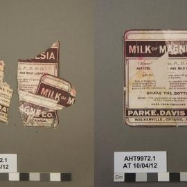 Milk of Magnesia label