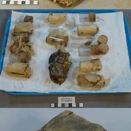 Cardboard box of unused laboratory glassware