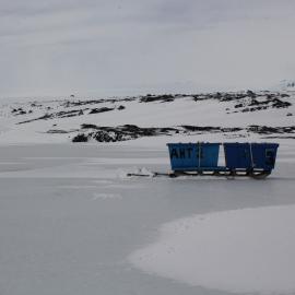 2018-19 Cargo cubers on the sea ice, Cape Evans
