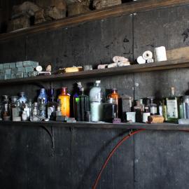 2018-19 Shelves in Wilson and Evans' corner, Scott's 'Terra Nova' hut