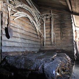 2018-19 Blubber stack inside Scott's 'Terra Nova' hut, Cape Evans (001)