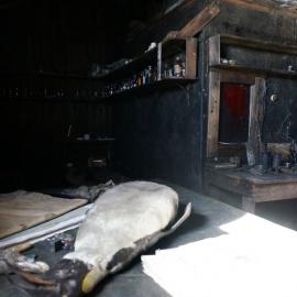 2018-19 Chart table inside Scott's 'Terra Nova' hut at Cape Evans