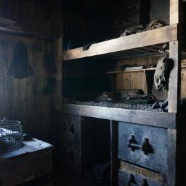 2018-19 Nelson and Day's bunks inside Scott's 'Terra Nova' hut, Cape Evans