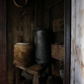 2018-19 Acetylene generator inside Scott's 'Terra Nova' hut, Cape Evans
