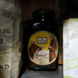 2018-19 John Burgess & Son jar inside Scott's 'Terra Nova' hut, Cape Evans