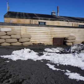 2018-19 North wall of Scott's 'Terra Nova' hut, Cape Evans
