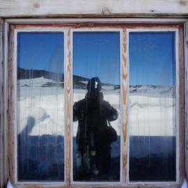 2018-19 South wall window of Scott's 'Terra Nova' hut, Cape Evans