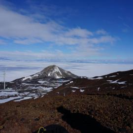 2018-19 Lizzie Meek on a walk up Crater Hill