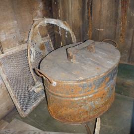 Pail with lid in Scott's 'Terra Nova' hut