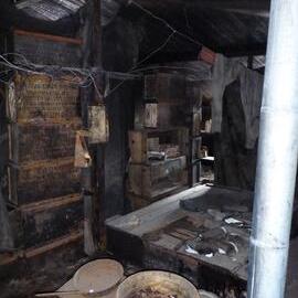 Stove area, Scott's 'Discovery' hut 