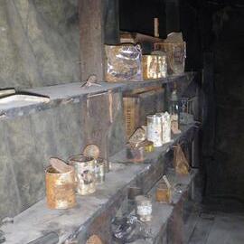 Physical lab shelves, Scott's 'Discovery' hut 