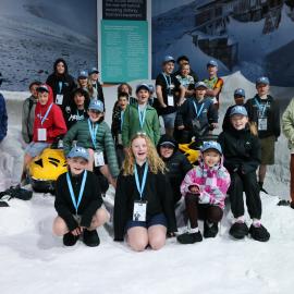 Young Inspiring Explorers in the storm dome at the International Antarctic Centre