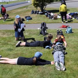 Young Inspiring Explorers taking part in a help signal exercise (002)