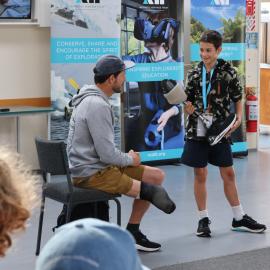 Inspiring Explorer Thomas assists William Pike with his presentation (008)