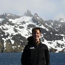 Inspiring Explorer Henry Conquer at Drygalski Fjord, South Georgia