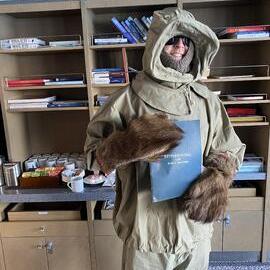 Inspiring Explorer Lawrence Rothwell dresses up in historic explorer clothing