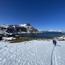 Mount Hodges climbing team begin their ascent