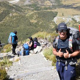 Water stop during 'In the Footsteps of Hillary' Expedition of Mount Ollivier (001)