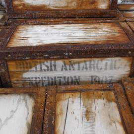 2014-15 Shackleton's 'Nimrod' hut, Venesta case detail