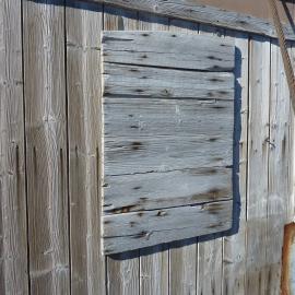 2010-11 Shutter mounted on the North wall of Shackleton's 'Nimrod' hut