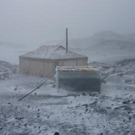 2010-11 Poor visibility at Shackleton's 'Nimrod' hut, Cape Royds