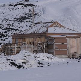 Northwest elevation, Shackleton's 'Nimrod' hut (001)