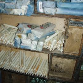 Candles stored in Shackleton's 'Nimrod' hut