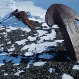 SS 'Aurora' anchor at Cape Evans