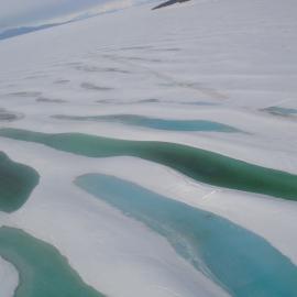 Ice conditions viewed from helicopter flight