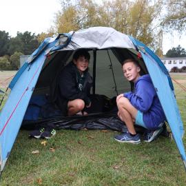 Young Inspiring Explorers with their pitched tent (002)