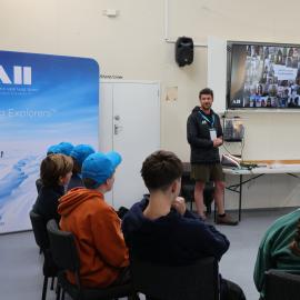 Zack Bennett presenting at the Young Inspiring Explorers Summit (001)