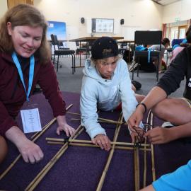 Young Inspiring Explorers construct a sledge (006)