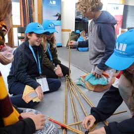 Young Inspiring Explorers construct a sledge (009)
