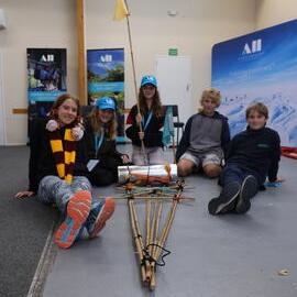 Young Inspiring Explorers with their completed sledge (002)