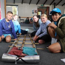 Young Inspiring Explorers with their completed sledge (004)