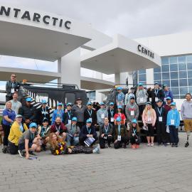 Group photo at the International Antarctic Centre at the Young Inspiring Explorers Summit (001)