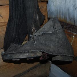 Improvised boot from the Ross Sea Party, Scott's 'Terra Nova' hut