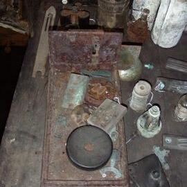 Communication equipment on Meares's table, Scott's 'Terra Nova' hut (002)