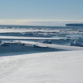 Sea ice breakout at Cape Evans
