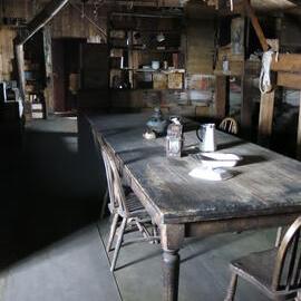 2014-15 Scott's 'Terra Nova' hut, interior, Wardroom table