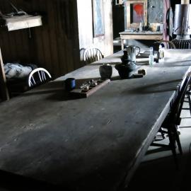 2014-15 Scott's 'Terra Nova' hut, interior, Wardroom table